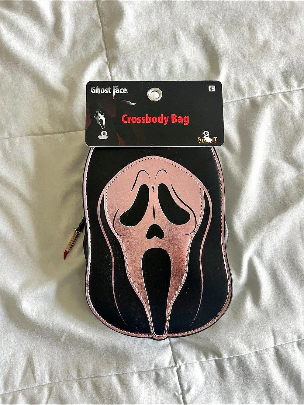 Ghost Face Crossbody Bag in Black & Pink NWT